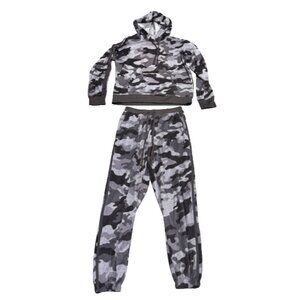 DKNY Super Soft Gray Camo Jogger Set